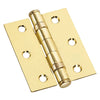 Cerniera Con Cuscinetti Ottonata Mm 90 X 75 - Sp.2,5- 2 Pezzi