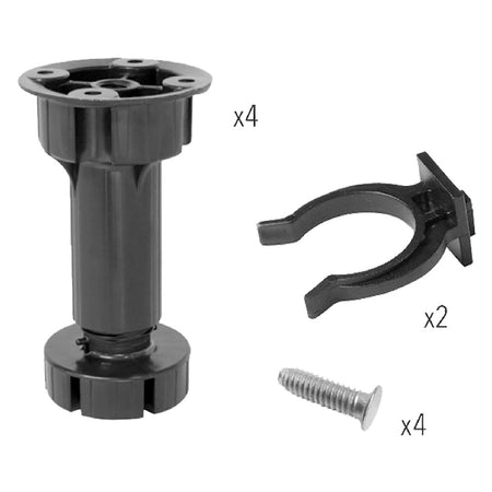 Piedino Per Mobili Regolabile Altezza Registrabile Mm 120 - 150- 4 Pezzi