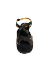 KANNA Scarpe Donna Kanna Sandalo Lady Negro-Diamant off White- Chiusura con cinturino da donna
