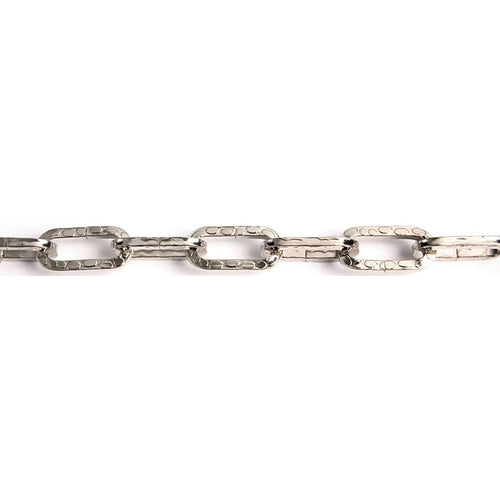 Catena Ornamentale Pretagliata Martellata Quadrata 2,5 Mt - Nera
