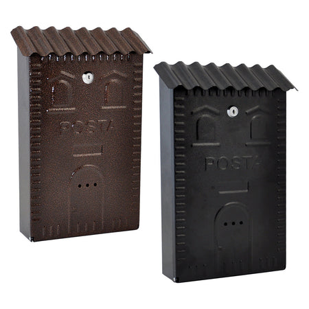 Cassetta Postale Cm 25 X 9,5 X H 37 - Bronzata / Marrone - Mille