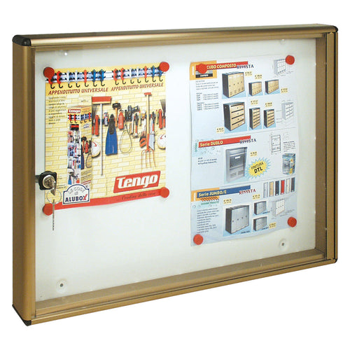 Bacheca Porta Avvisi 2 Fogli Cm 55 X 5 X 40 - Bronzo - Alubox