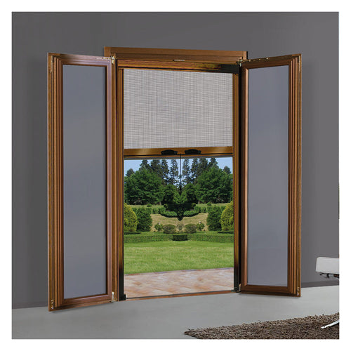 Zanzariera A Rullo Verticale Per Porta/Finestra Cm 80 X 250 - Marrone Ral 8017 - Kasart