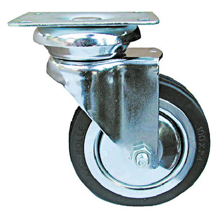 Ruote Per Mobili Art.155 Ø 80 Piastra Mm 64 X 50- 4 Pezzi - Avo