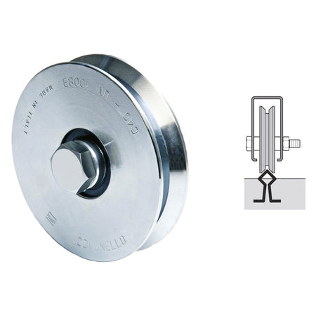 Ruota Per Cancelli Gola A 'Y' Art.306Y Ø 80- 10 Pezzi - Comunello