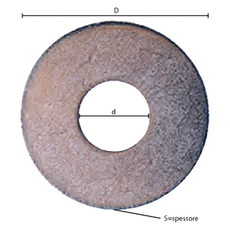 Rondella Grembialina M 16- 3,0 X 48 X 17 Mm - 1 Centinaio - Sipa
