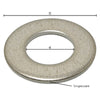 Rondella Piana Comune M 3 - 0,6 X 7 X 3,4 Mm - 50 Centinaio