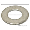 Rondella Piana Comune M 10 - 2,2 X 20 X 10,8 Mm - 10 Centinaio