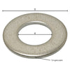 Rondella Piana Comune M 22 - 3,3 X 39 X 23 Mm - 2 Centinaio