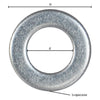 Rondella Piana Inox A2 M 10 - 2,0 X 20 X 10,5 Mm - 5 Centinaio
