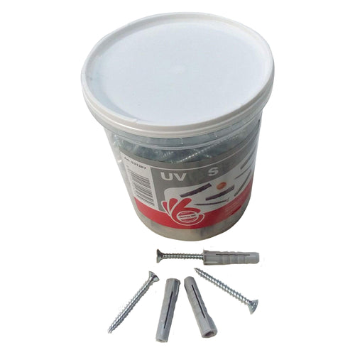 Tassello Nylon Con Vite 'Uv' Ø 8 X 40 + Vite 5 X 50Mm (140 Pz) - Fischer