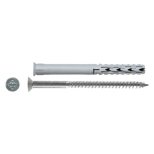 Tassello Nylon Con Vite 'Sxrl-Wz Ls' Sxr 6X 60Wz Ls Ø 6 X 60- 50 Pezzi - Fischer