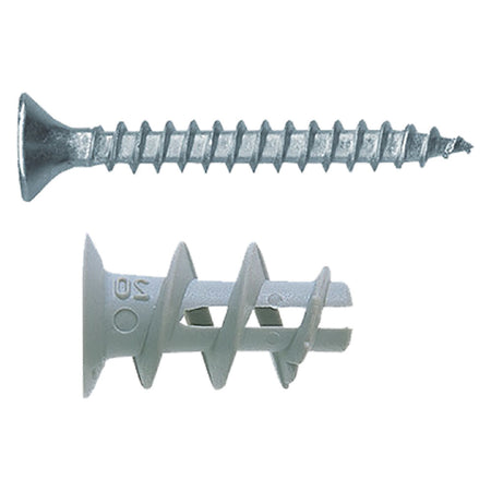 Tassello Nylon Per Cartongesso Con Vite Gks - Lunghezza 22 Mm- 50 Pezzi - Fischer