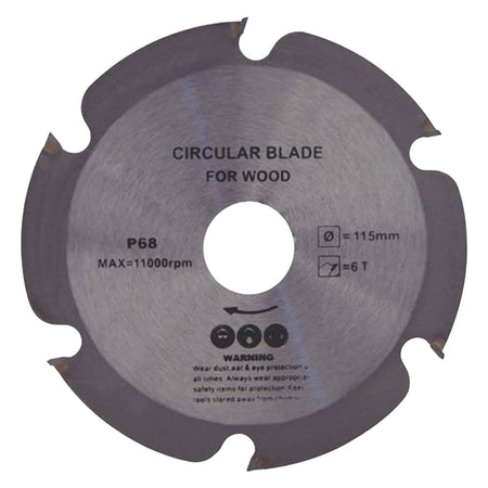 Disco Per Legno '1050' Diametro Mm 115 - 6 Denti - Ecef