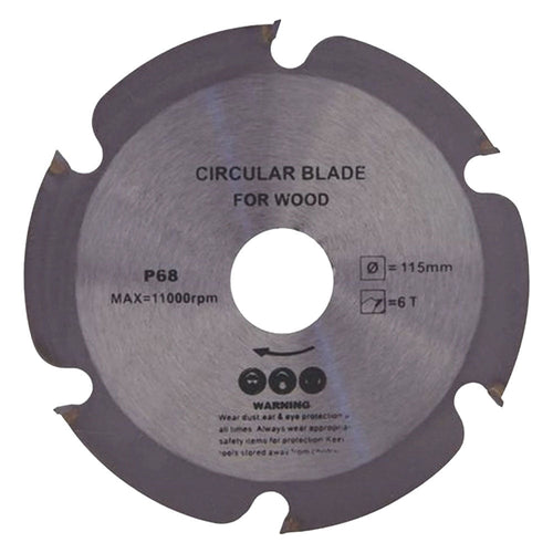 Disco Per Legno '1050' Diametro Mm 115 - 6 Denti - Ecef