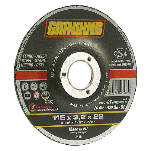 Mola Abrasiva Per Ferro Ø 115 X 3,2- 50 Pezzi - Grinding