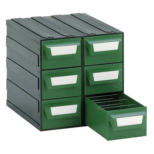Cassettiera Modello 'L' Cm 22 X 26 X 23 - Colore Verde - Mobil Plastic