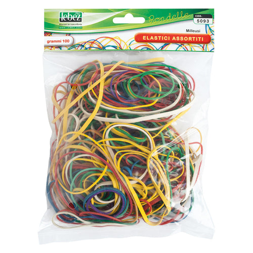 Elastici In Gomma Busta 100 Gr.- 10 Confezione - Lebez