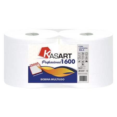 Bobina Carta 'Professional 1600' Kg 2,03 A Rotolo Circa (Prezzo Singolo Rotolo)- 2 Rotolo - Kasart
