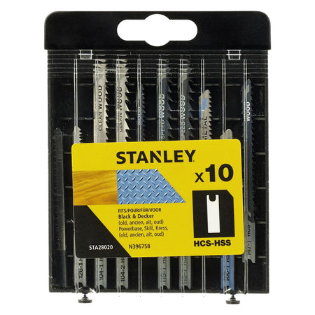 Lama Per Seghetto Alternativo Set Misto Hcs (5 Pz) + Hss (5 Pz) - Cassetta - Stanley