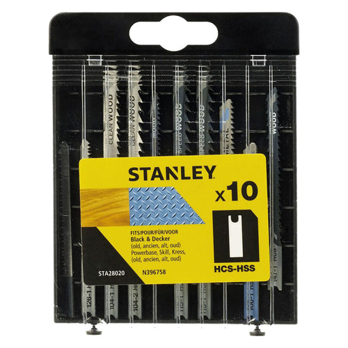 Lama Per Seghetto Alternativo Set Misto Hcs (5 Pz) + Hss (5 Pz) - Cassetta - Stanley