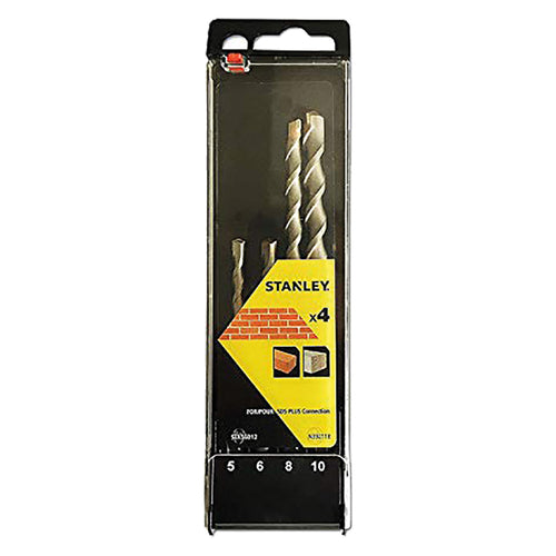 Punta Elicoidale Sds Plus In Set Set 4 Pz (Da Mm 5 A 10) - Stanley