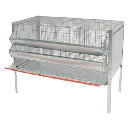 Gabbia Galline Ovaiole Tre Celle Cm 107 X 50 X H 80 - Mg Gabbie