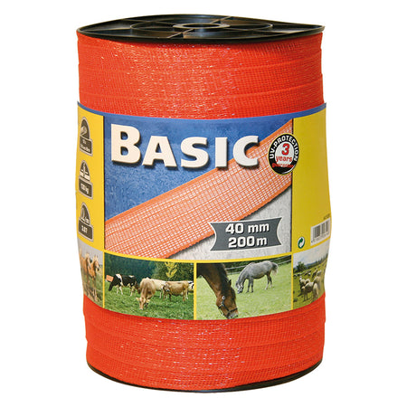 Fettuccia Elettrica H 40 Mm - 12 Fili - Mt. 200 Arancio - Albert Kerbl