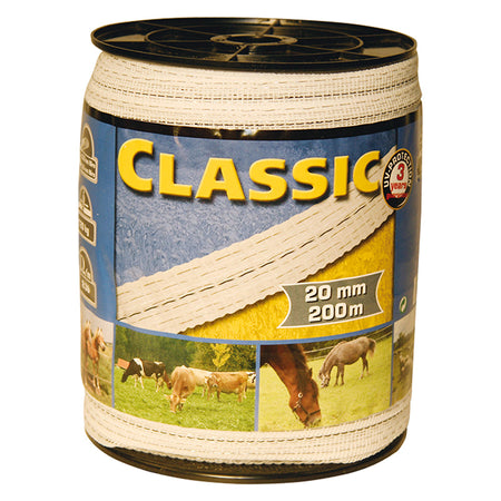 Fettuccia Elettrica H 20 Mm - 6 Fili - Mt. 200 Bianca - Albert Kerbl