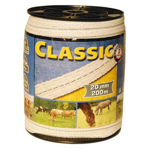 Fettuccia Elettrica H 20 Mm - 6 Fili - Mt. 200 Bianca - Albert Kerbl