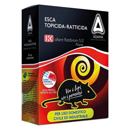 Esca Topicida 'Ratibrom' Gr. 1500 - Cf. 3 Buste (500 Gr.) - Kollant