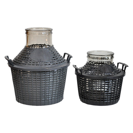 Damigiana In Vetro A 'Bocca Larga' Lt.10 - Ã? Bocca 11,5 Cm Senza Tappo