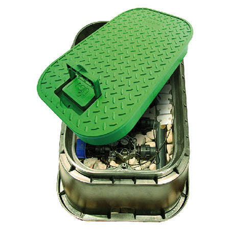 Pozzetto Rettangolare Con Coperchio Base Cm 52,5 X 39,5 X H 33 - Coperchio 27,5 X 40 - Rain