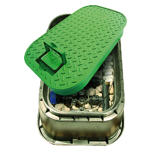 Pozzetto Rettangolare Con Coperchio Base Cm 52,5 X 39,5 X H 33 - Coperchio 27,5 X 40 - Rain