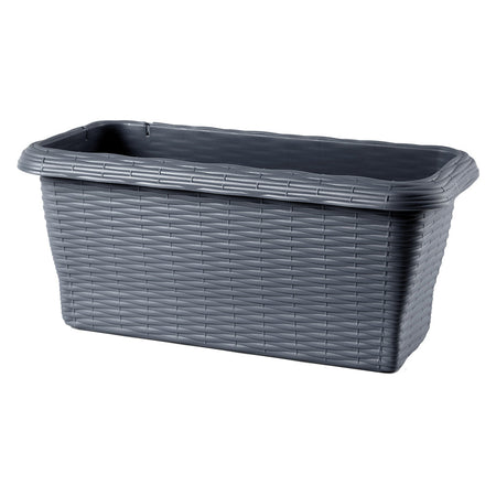 Fioriera Rettangolare 'Paglia' Cm 40X20X17,5 Lt.7,5 - Panna - Bama