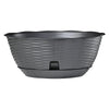 Ciotola Per Fiori 'Paglia' Ø Cm 20Xh.8,5 Lt.1,6 - Antracite- 12 Pezzi - Bama