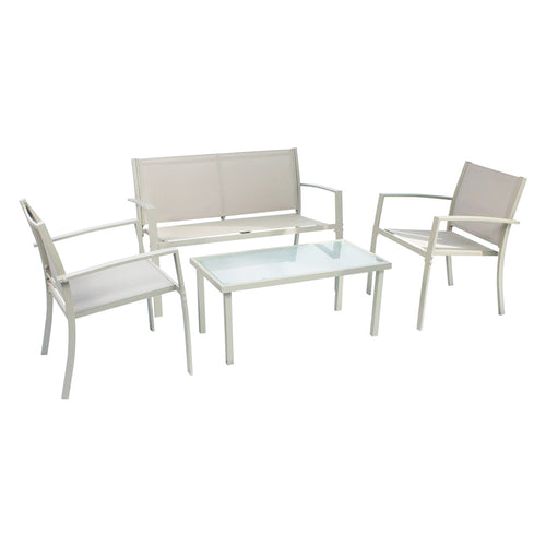 Set Giardino In Acciaio 'Scarlino' Colore Tortora - Lif