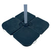 Base Per Ombrellone Plastica 49 X 49H 7,5 Cm (X 4 Pezzi)