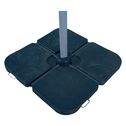 Base Per Ombrellone Plastica 49 X 49H 7,5 Cm (X 4 Pezzi)