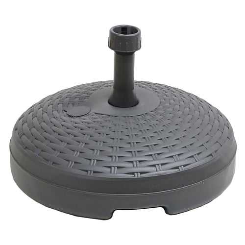 Base Plastica Per Ombrellone Effetto Rattan Colore Antracite