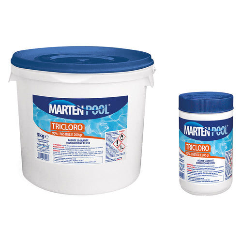 Tricloro In Pastiglie A Lento Dissolvimento Kg. 5 - Pastiglie Da 200 Grammi - Marten