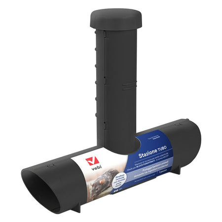 Stazione Di Sicurezza Per Esche Rodenticide Tubo - Cm. 28 X 6,1 X 23,5 - Vebi