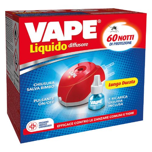 Antizanzare Elettrico Ad Emanazione 'Liquida' Con 1 Ricarica Liquida 60 Notti - Vape