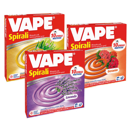 Spirali Insetticide Profumate Confezione Da 10 Pezzi- 24 Confezione - Vape