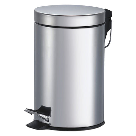 Pattumiera Tonda In Acciaio H.26 - Ã? 20 Cm
