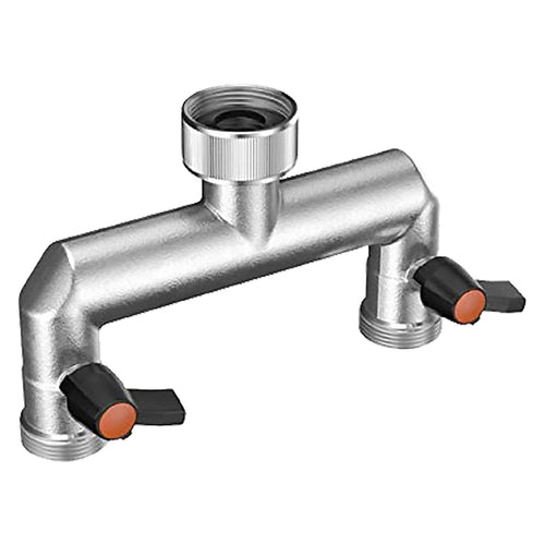 Derivazione In Metallo A Due Vie Art. 9601 - 3/4 Blister - Claber