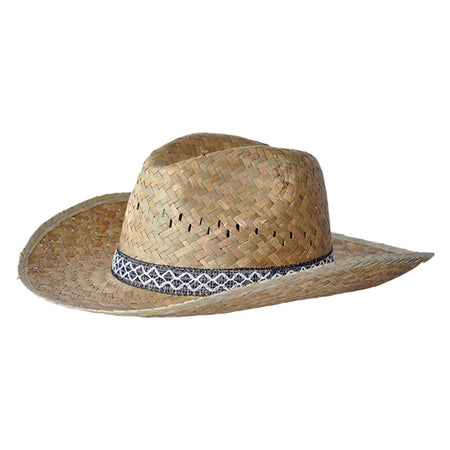 Cappello In Paglia 'Cowboy' Taglia 56- 12 Pezzi - Made In Italy