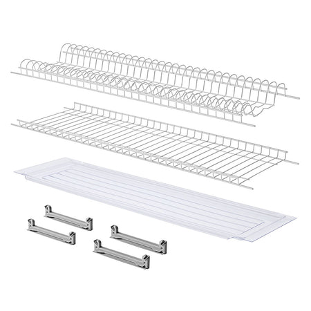 Scolapiatti Per Pensile In Metallo Verniciato Cm.86 - Con Vaschetta