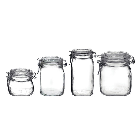 Vaso Ermetico In Vetro Per Alimenti 'Fido' 1500 Ml- 6 Pezzi - Bormioli