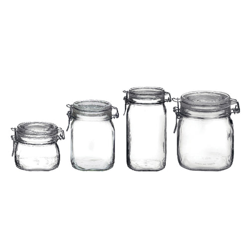 Vaso Ermetico In Vetro Per Alimenti 'Fido' 1500 Ml- 6 Pezzi - Bormioli